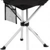 Groothandel ???? CAMPZ Aluminium 4 Legs Folding Stool, Zwart/grijs ????