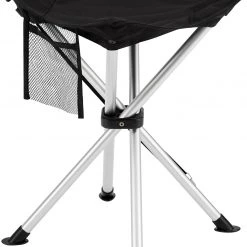 Groothandel ???? CAMPZ Aluminium 4 Legs Folding Stool, Zwart/grijs ????