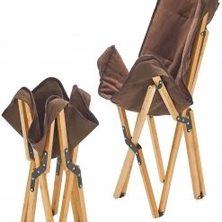 Kopen ???? CAMPZ Bamboo Folding Chair Set With Cover And Footrest, Bruin ???? -KAMPA-winkel campz bamboo folding chair set with cover and footrest brown brown 21
