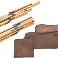 Kopen ???? CAMPZ Bamboo Folding Chair Set With Cover And Footrest, Bruin ???? -KAMPA-winkel campz bamboo folding chair set with cover and footrest brown brown 22