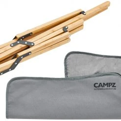 Flash-uitverkoop ???? CAMPZ Bamboo Folding Chair Set With Cover, Grijs/bruin ???? -KAMPA-winkel campz bamboo folding chair set with cover grey brown 17
