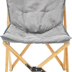 Flash-uitverkoop ???? CAMPZ Bamboo Folding Chair Set With Cover, Grijs/bruin ???? -KAMPA-winkel campz bamboo folding chair set with cover grey brown 2