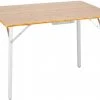 Uitgang ???? CAMPZ Bamboo Table 100x72x70cm Extra Strong, Bruin/grijs ⭐ -KAMPA-winkel campz bamboo table 100x72x70cm extra strong brown grey 1