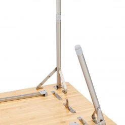 Goedkoop ???? CAMPZ Bamboo Table 80x60x65cm With Storage Mesh, Bruin ❤️ -KAMPA-winkel campz bamboo table 80x60x60cm with storage mesh brown 7