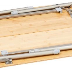 Goedkoop ???? CAMPZ Bamboo Table 80x60x65cm With Storage Mesh, Bruin ❤️ -KAMPA-winkel campz bamboo table 80x60x60cm with storage mesh brown 8