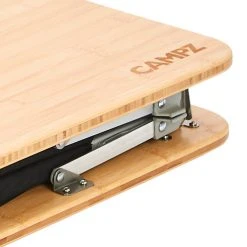 Goedkoopste ✨ CAMPZ Bamboo Table 120x50x80cm With Storage Shelf, Bruin/zwart ???? -KAMPA-winkel campz bamboo table with storage shelf brown black 11