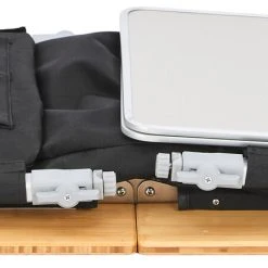 Goedkoopste ✨ CAMPZ Bamboo Table 120x50x80cm With Storage Shelf, Bruin/zwart ???? -KAMPA-winkel campz bamboo table with storage shelf brown black 9