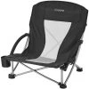 Beste Verkoop ???? CAMPZ Beach Chair Low, Zwart/grijs ????