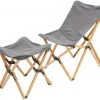 Beste recensies van ???? CAMPZ Beech Wood Folding Chair Set With Cover And Footrest, Grijs/bruin ???? -KAMPA-winkel campz beech wood folding chair set with cover and footrest grey brown 1