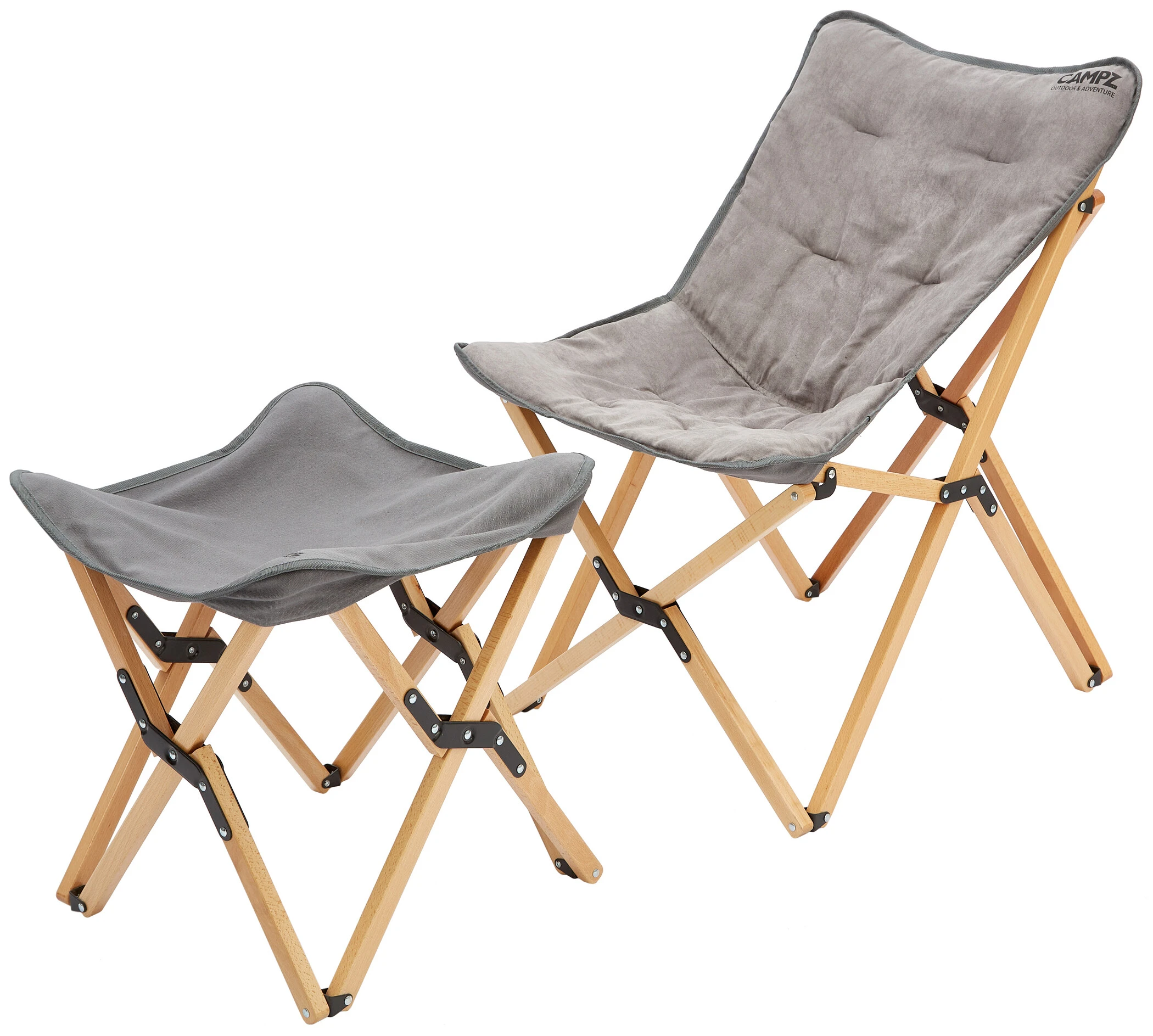 Beste recensies van ???? CAMPZ Beech Wood Folding Chair Set With Cover And Footrest, Grijs/bruin ???? 4 Beste recensies van ???? CAMPZ Beech Wood Folding Chair Set With Cover And Footrest, Grijs/bruin ???? - Afbeelding 2