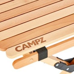 Promo ✔️ CAMPZ Beech Wood Roll-Out Table 100x60x45cm, Bruin ???? -KAMPA-winkel campz beech wood folding table 100x60x45cm brown 6