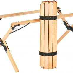 Promo ✔️ CAMPZ Beech Wood Roll-Out Table 100x60x45cm, Bruin ???? -KAMPA-winkel campz beech wood folding table 100x60x45cm brown 7