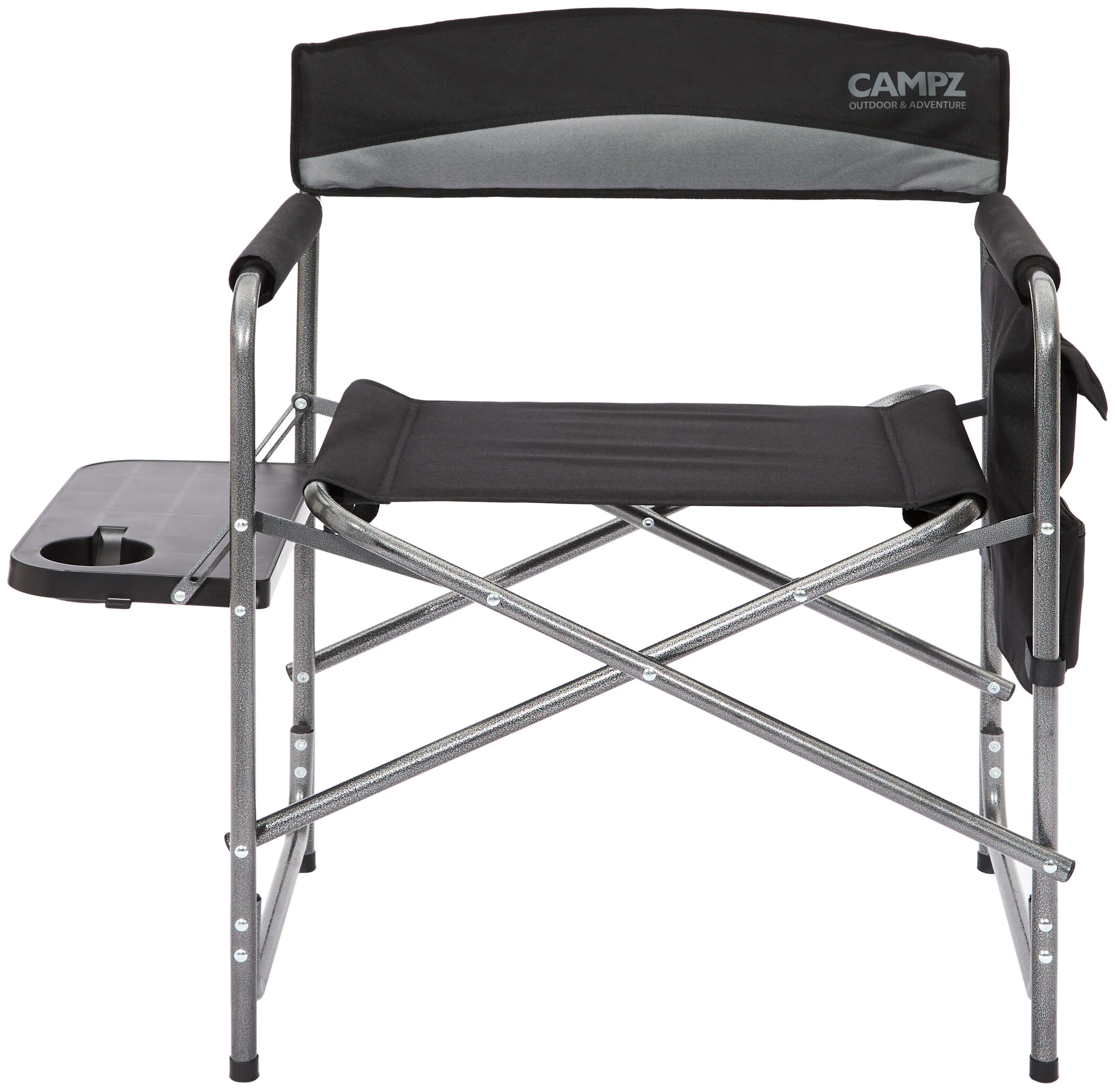 Flash-uitverkoop ???? CAMPZ Vouwstoel Met Bijzettafel, Zwart/grijs ???? 4 Flash-uitverkoop ???? CAMPZ Vouwstoel Met Bijzettafel, Zwart/grijs ???? - Afbeelding 2