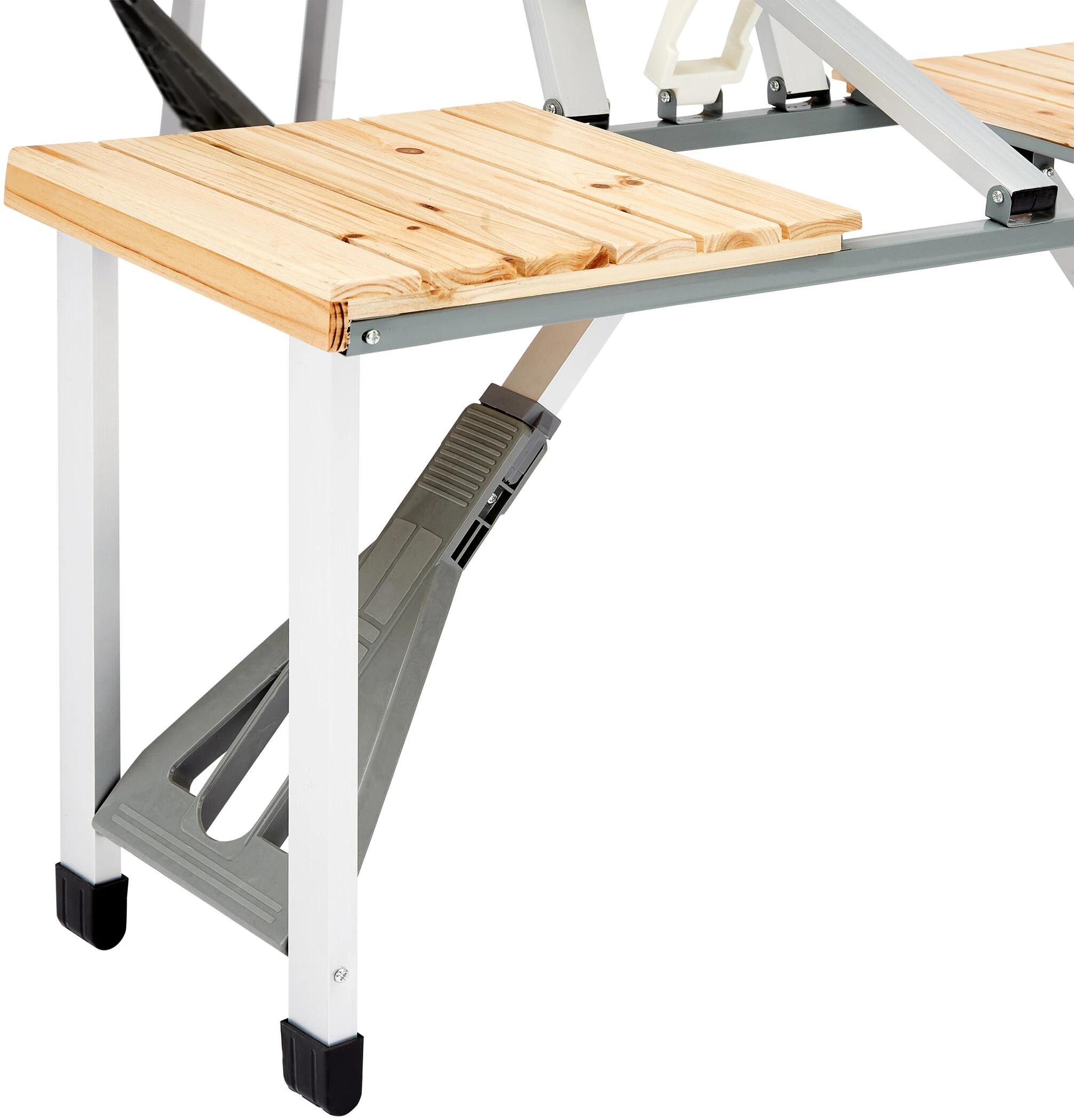 Korting ???? CAMPZ Fir Wood Picnic Table, Bruin/grijs ???? 13 Korting ???? CAMPZ Fir Wood Picnic Table, Bruin/grijs ???? - Afbeelding 11