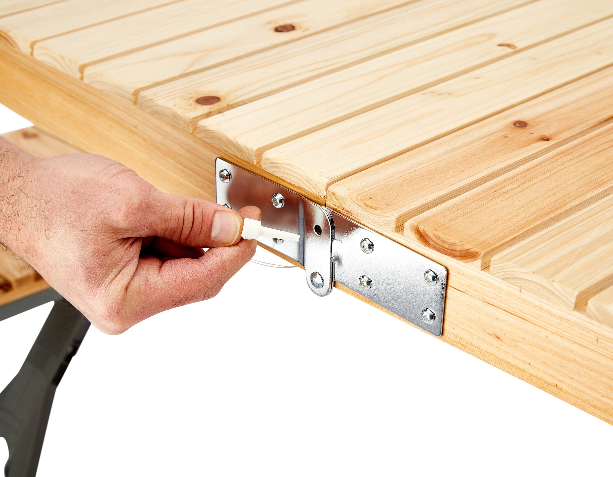 Korting ???? CAMPZ Fir Wood Picnic Table, Bruin/grijs ???? 14 Korting ???? CAMPZ Fir Wood Picnic Table, Bruin/grijs ???? - Afbeelding 12