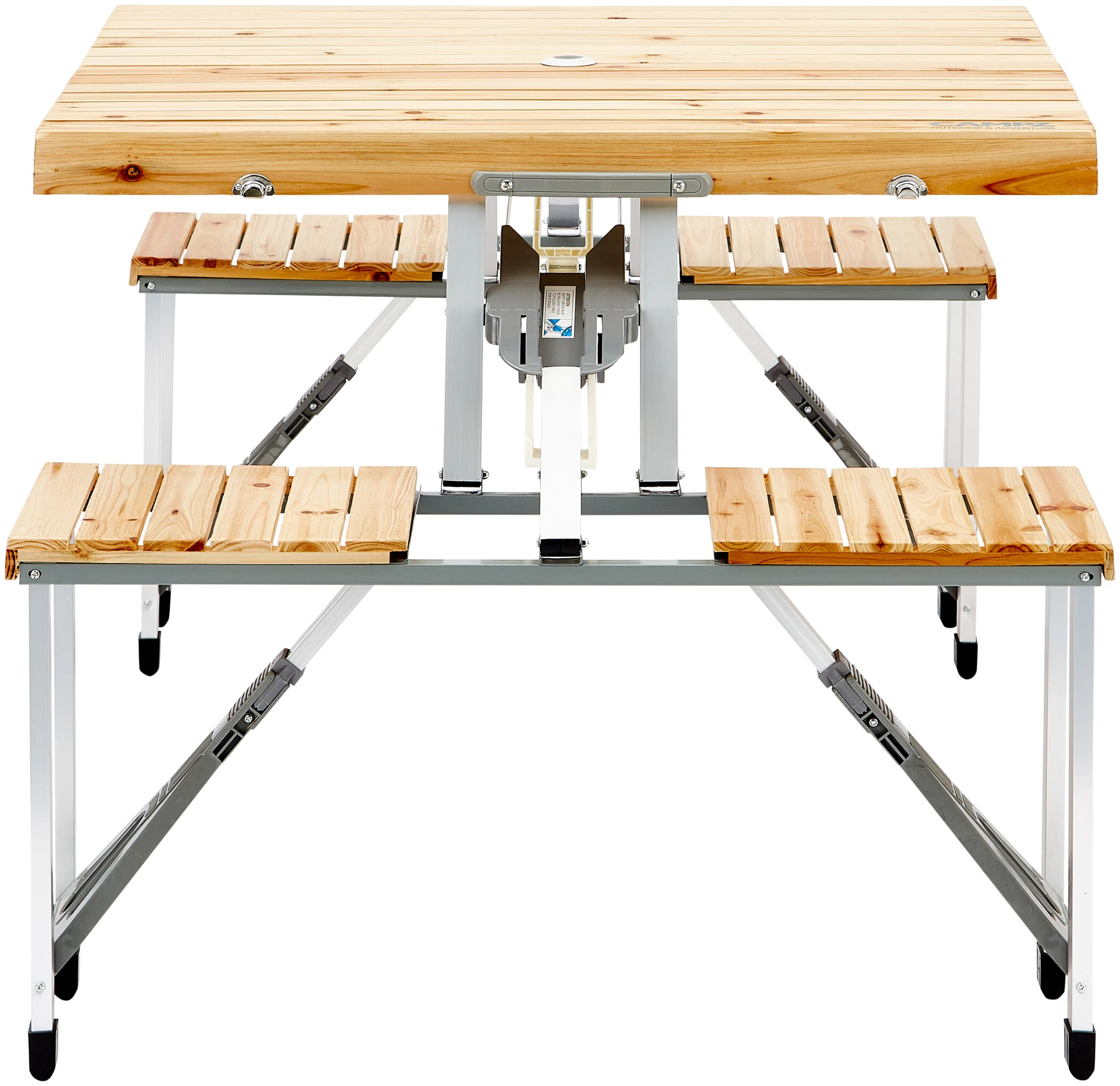 Korting ???? CAMPZ Fir Wood Picnic Table, Bruin/grijs ???? 5 Korting ???? CAMPZ Fir Wood Picnic Table, Bruin/grijs ???? - Afbeelding 3