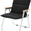 Groothandel ???? CAMPZ Folding Chair Set With Cover, Zwart ???? -KAMPA-winkel campz folding chair with beech wood armrests black brown 1