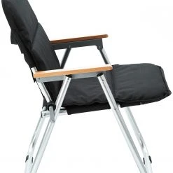 Groothandel ???? CAMPZ Folding Chair Set With Cover, Zwart ???? -KAMPA-winkel campz folding chair with beech wood armrests black brown 3