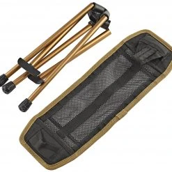 Begroting ???? CAMPZ Aluminium Folding Stool Square, Zwart/goud ???? -KAMPA-winkel campz folding stool aluminium black gold 4