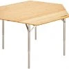 Uitgang ???? CAMPZ Hexa Bamboe Vouwtafel 100x86x40/60cm, Bruin ???? -KAMPA-winkel campz hexa bambus falttisch o100x50 70cm braun 1
