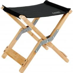 Korting ✨ CAMPZ Folding Stool Bamboo, Zwart/bruin ????
