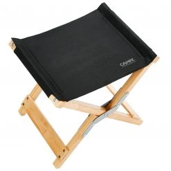 Korting ✨ CAMPZ Folding Stool Bamboo, Zwart/bruin ???? -KAMPA-winkel campz lounger folding chair with detachable footrest black 4