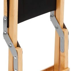 Korting ✨ CAMPZ Folding Stool Bamboo, Zwart/bruin ???? -KAMPA-winkel campz lounger folding chair with detachable footrest black 7