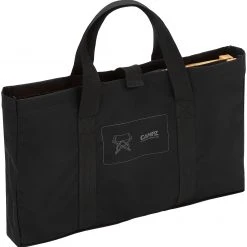 Korting ✨ CAMPZ Folding Stool Bamboo, Zwart/bruin ???? -KAMPA-winkel campz lounger folding chair with detachable footrest black 8