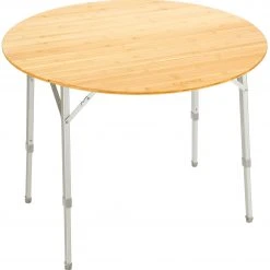 Goedkoopste ???? CAMPZ Round Bamboo Table 90x46/70cm, Bruin/grijs ????