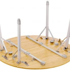 Goedkoopste ???? CAMPZ Round Bamboo Table 90x46/70cm, Bruin/grijs ???? -KAMPA-winkel campz round bamboo table 90x46 70cm brown grey 5