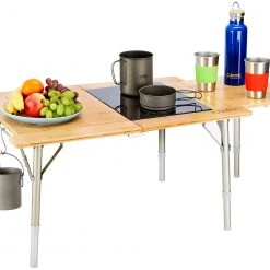 Korting ???? CAMPZ Utility Bamboo Table 51x78x40, Bruin ⭐ -KAMPA-winkel campz utility bamboo table 51x78x40 brown 19