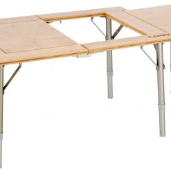 Korting ???? CAMPZ Utility Bamboo Table 51x78x40, Bruin ⭐ -KAMPA-winkel campz utility bamboo table 51x78x40 brown 2
