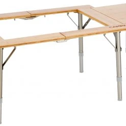 Korting ???? CAMPZ Utility Bamboo Table 51x78x40, Bruin ⭐ -KAMPA-winkel campz utility bamboo table 51x78x40 brown 3