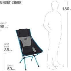 Coupon ⌛ Helinox Sunset Chair, Blauw/wit ???? -KAMPA-winkel helinox sunset chair black cyan blue 7 2