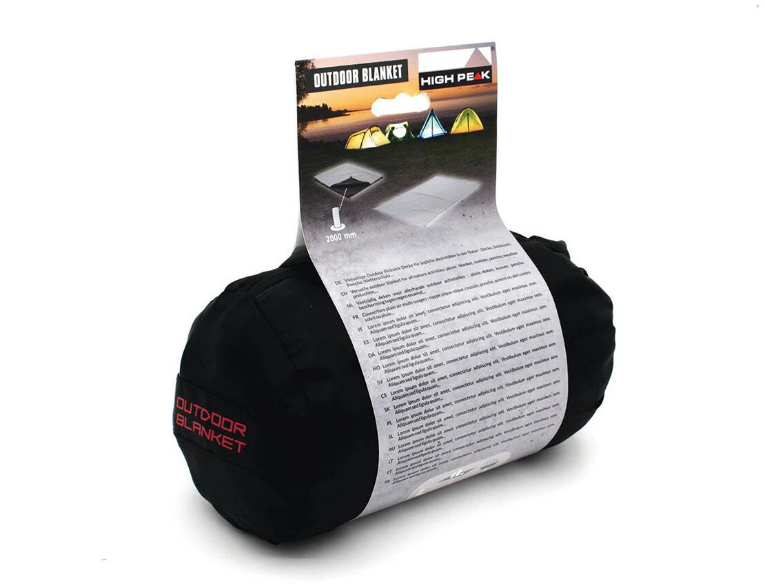 Beste deal ???? High Peak Outdoor Blanket, Grijs/zwart ???? 5 Beste deal ???? High Peak Outdoor Blanket, Grijs/zwart ???? - Afbeelding 3
