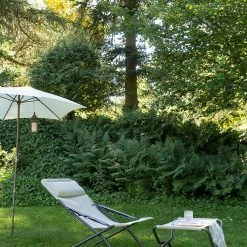 Groothandel ???? Lafuma Mobilier Transabed Klapstoel Met Cannage Phifertex, Blauw/grijs ???? -KAMPA-winkel lafuma mobilier transabed liegestuhl batyline seigle 3 2